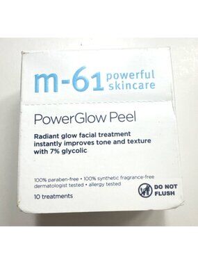 M-61 PowerGlow Peel Radiant Glow Facial Exfoliation Treatment -10 Treatments NIB